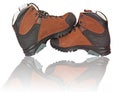 Pair of mountain boots