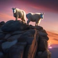 A pair of mountain goats scaling steep cliffs to get a stunning view of the New Year Eve fireworks1