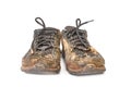 Dirty, muddy shoes Royalty Free Stock Photo