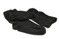 Pair of new unisex black stretch sport thermo sock Royalty Free Stock Photo