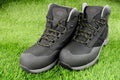 Pair of new work safety boots Royalty Free Stock Photo