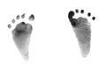 Pair of Newborn Baby Footprints Royalty Free Stock Photo