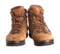 Pair of old worn walking boots