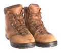 Pair of old worn walking boots Royalty Free Stock Photo