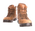 Pair of old worn walking boots Royalty Free Stock Photo