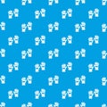 Pair of paintball gloves pattern seamless blue