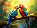 Pair of parrots