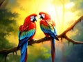 Pair of parrots