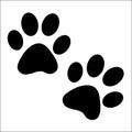 A pair of paw prints Royalty Free Stock Photo