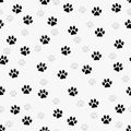 Pair of paw seamless prints icon, sign. Vector illustration