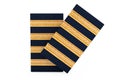 Pair of Pilot Captain Four Golden Bars Epaulets. 3d Rendering