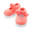 Pair of pink baby shoes Royalty Free Stock Photo