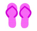Pair of Pink Flip Flops. Vector Illustration Royalty Free Stock Photo