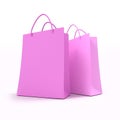 Pair of pink shopping bags