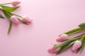 A pair of pink tulip bouquet