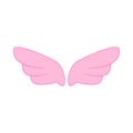 A pair of pink wings icon, simple style Royalty Free Stock Photo