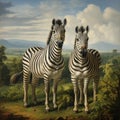 Plains Zebras Made With Generative AI illustration