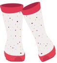 Pair of Polka Dot Rain Boots Illustration