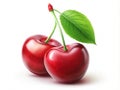Cherry Icon Isolated On A White Background Royalty Free Stock Photo