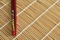 A pair of red chopsticks Royalty Free Stock Photo