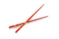 Pair of red chopsticks Royalty Free Stock Photo