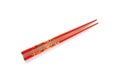 Pair of red chopsticks Royalty Free Stock Photo