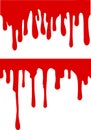 Pair of red paint or blood drips. Vector illustration for your d Royalty Free Stock Photo