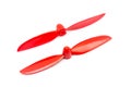 Pair of Red Propellers for Radio Controlled Model Aircraft Royalty Free Stock Photo