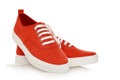 Red suede shoes