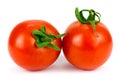 Pair of red tomatoes isolated on white Royalty Free Stock Photo