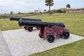 Pair of Revolutionary War Cannons at Fort Moultrie Royalty Free Stock Photo