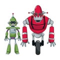 Pair robots electronic android