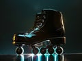 A pair of roller skates with glowing lights