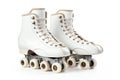 Pair of roller skates illustration on white background. Royalty Free Stock Photo