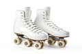 Pair of roller skates illustration on white background. Royalty Free Stock Photo