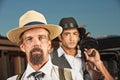 Pair of 1920s Era Gangsters Royalty Free Stock Photo