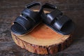 a pair of sandals with the theme of a unique traditional style from Indonesian Java