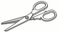 Pair of Scissors Icon, Cutting Tool, Craft Essential, vector design Generative AI Royalty Free Stock Photo