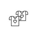 pair of shirts line icon. Elements of valentines day illustration icons. Signs, symbols can be used for web, logo, mobile app, UI