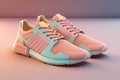 A pair of shoes in pastle color, Modern shoes Royalty Free Stock Photo