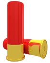 Pair of shotgun shells Royalty Free Stock Photo