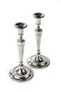 Pair silver candlesticks