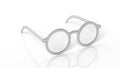Pair of silver round-lens eyeglasses