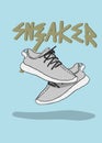 A pair of sneaker sport shoes sneaker illustration trendy Royalty Free Stock Photo