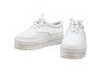 Pair sneakers, white color isolated background Royalty Free Stock Photo
