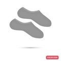 Pair socks color flat icon for web and mobile design Royalty Free Stock Photo