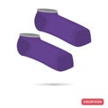 Pair socks color flat icon for web and mobile design Royalty Free Stock Photo