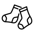 Pair of socks icon, outline style