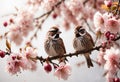 A pair of sparrows Royalty Free Stock Photo