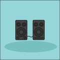 pair of speakers. Vector illustration decorative design